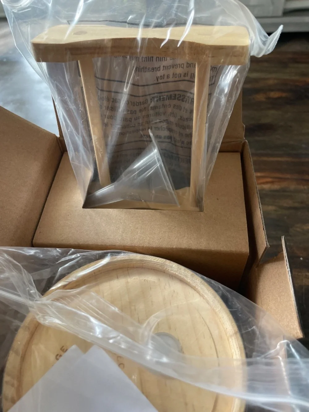 NEW Hammer + Axe Wood Whiskey Barrel